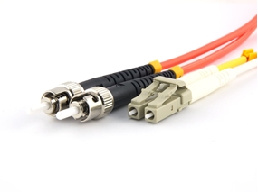Picture of 7 m Multimode Duplex Fiber Optic Patch Cable (50/125) - LC to ST