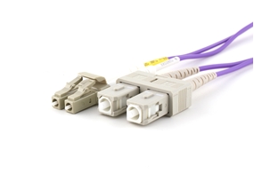 Picture of 15 m Multimode Duplex OM4 Fiber Optic Patch Cable (50/125) - LC to SC