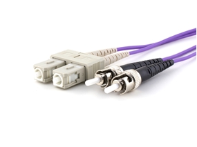 Picture of 20 m Multimode Duplex OM4 Fiber Optic Patch Cable (50/125) - SC to ST