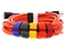 colored cinch straps and cable