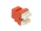 Picture of CAT6 SpeedTerm™ Keystone Jack 180 Degree 110 UTP - Orange