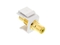 Picture of Feed Through Keystone Jack - RCA (Component / Composite) - White - Color Coded Yellow