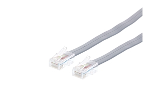 Picture of RJ45 8 Conductor Straight Wired Modular Telephone Cable - 7 FT